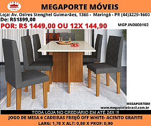 Conjunto de Mesa 6 cadeiras