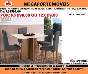 Conjunto de Mesa 4 cadeiras