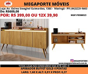 Aparador Buffet Gold 4 Portas