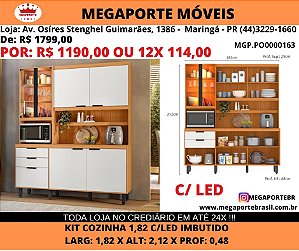 Kit Cozinha 1,82M c/ Led