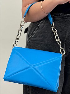 BOLSA DE COURO TRI MATELASSE