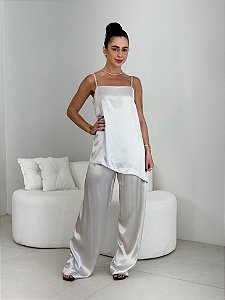 CALÇA LUAR PANTALONA CETIM