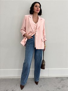 WIDE LEG ESSENTIALS JEANS MÉDIO