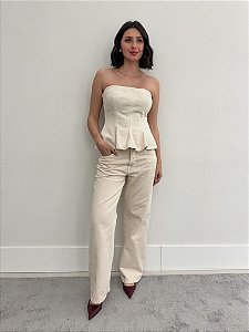 CALÇA JEANS RETA FEMININA