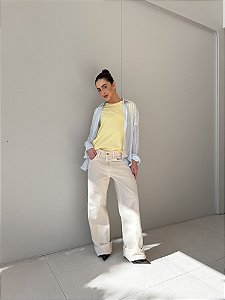 T-SHIRT FEMININA DE ALGODÃO COM SEDA