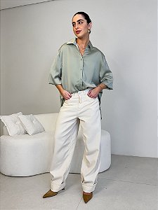 CAMISA DE CETIM FEMININA