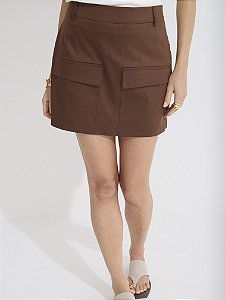 SHORTS ALFAIATARIA MARROM