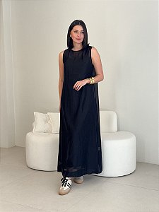 Vestido Longo Chiffon Minimalista Lara