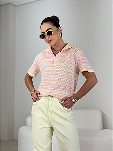 BLUSA POLO TRICOT LISTRA JU