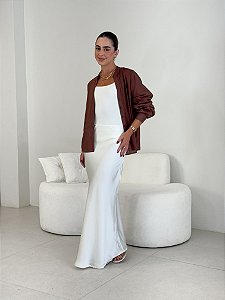 SAIA FEMININA CETIM MONICA