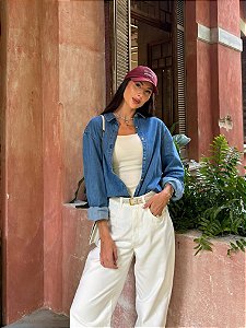 CAMISA JEANS OVER FEMININA