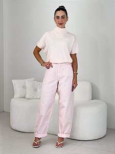 Blusa Manga Curta Gola Média Toque Cachemir Debora