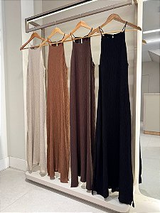 Vestido Longo Texturizado Lilian