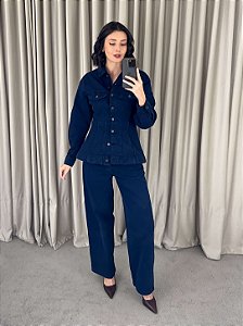 Calça Baggy Jeans Azul Marinho