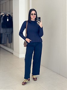 Blusa Peplum Feminina em Tricot