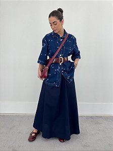 Saia Midi Godê Feminina em Algodão