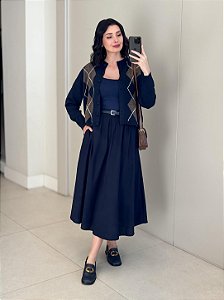 Saia Midi Godê Feminina em Algodão