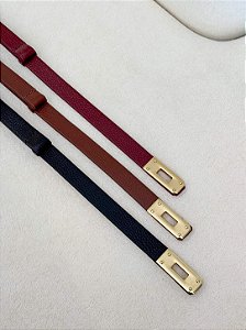 Cinto de Couro Fino Minimalista