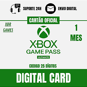 Xbox Game Pass Ultimate 1 Mês Código 25 Dígitos - Xbox One