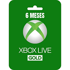 Gift Card Xbox Live Gold de 6 Meses