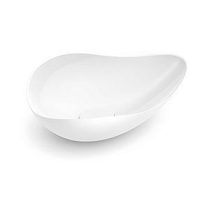 Cuba De Apoio Oval 540x375mm Ruy Ohtake Roca Branco Acabamento Com Brilho - A327A13000