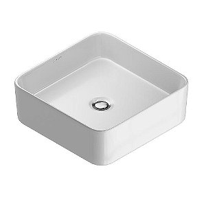 Cuba De Apoio Quadrada 35x35cm Vox Lite Branca Kohler Branco Porcelana Vitrificada
