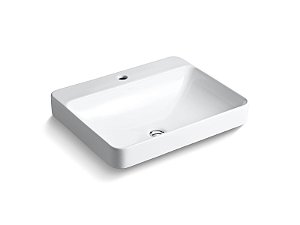 Cuba De Apoio Retangular Vox Branco Porcelana  46x58cm Kohler 2660BR-1-0