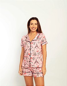 Pijama Feminino Americano Paris