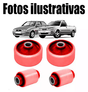 Kit 4 Bucha De Bandeja Balança Fiesta Street 2001 - 2006 Pu