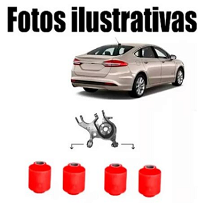 Kit 4 Buchas Bandeja Traseira Ford Fusion Titanium 13-18 Pu