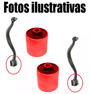 Kit 2 Buchas Do Braço Curvo Suspensão Dianteira Ford Fusion