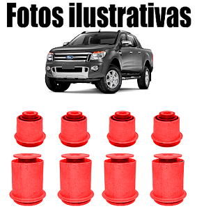 Kit 8 Buchas Bandeja Dianteira Ranger 2016 2017 2018 Em Pu