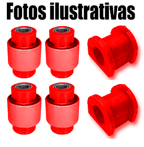 Kit 6 Buchas Suspensão Dianteira Honda Civic 1998 A 2000 Pu