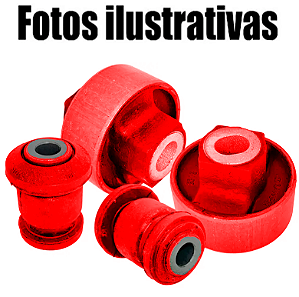 Kit 4 Buchas Bandejas Balanças Dianteira Compass 10-15 Em Pu