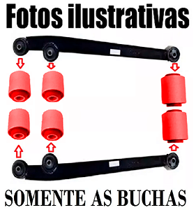 Kit 6 Buchas Braços Suspensão Traseira Chery Qq 1.0 Em Pu