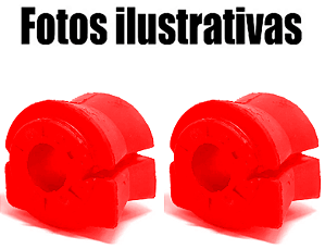 Par  Bucha Barra Estabilizadora Suspensao Fiat Fiat 500 (Mexicano) Em Pu