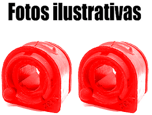 Par  Bucha Barra Estabilizadora Dianteira Ford Focus Em Pu