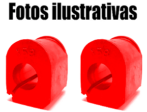 Par  Bucha Barra Estabilizadora Dianteira - Externa Renault Clio Kangoo Megane Scenic Em Pu