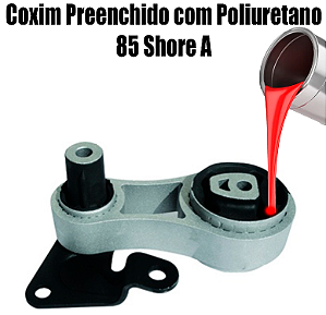 Coxim Traseiro do Câmbio - Com Suporte -ECOSPORT Preenchido em Poliuretano
