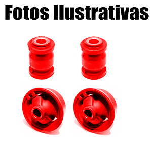 Kit 4 Bucha Bandeja Diant Toyota Filder Corolla 2002 A 2014 Em Poliuretano