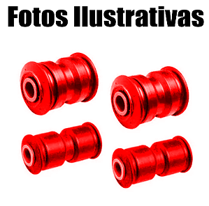 Kit Par4 Bucha Feixe Mola Suspensão Traseira Strada Fiorino Em Poliuretano