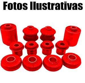 Kit Buchas Bandeja Tirante Traseiro Escort Xr3 Hobby Apollo Em Poliuretano