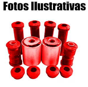 Kit Buchas Eixo Suspensão Traseira Fiat Doblo 2000 A 2021 Em Poliuretano