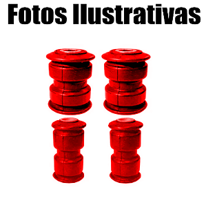 Kit 4 Buchas Do Feixe De Molas Traseiro Fiat Fiorino Strada Em Poliuretano Pré Encomenda Segunda quinzena Janeiro