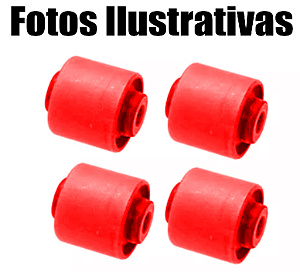 Kit 04 Bucha Bandeja Balança Superior Azera 2008-2011  Em Poliuretano