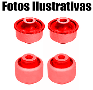 Kit 4 Buchas Bandeja Balança Dianteira C4 Peugeot 307 308 Em Poliuretano