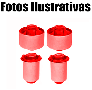 Kit 4 Buchas Bandeja Balança Dianteira Santa Fé Ano 2005 Em Poliuretano