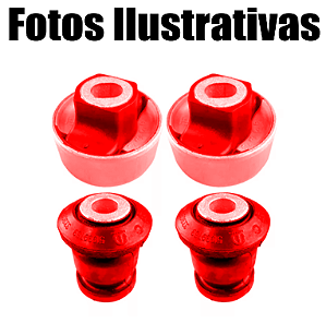 Kit 04 Buchas Da Bandeja Balança Dianteira Fiat Toro Em Poliuretano