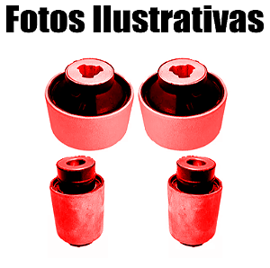 Kit Buchas Bandeja Balança Dianteira Peugeot 208 Após 2021 Em Poliuretano