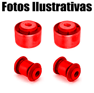 Kit 4 Buchas Da Bandeja Balança New Fiesta Ka 2011 / 2016 Em Poliuretano